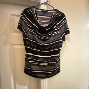 Jones Wear Cowl Draped Collar Blouse